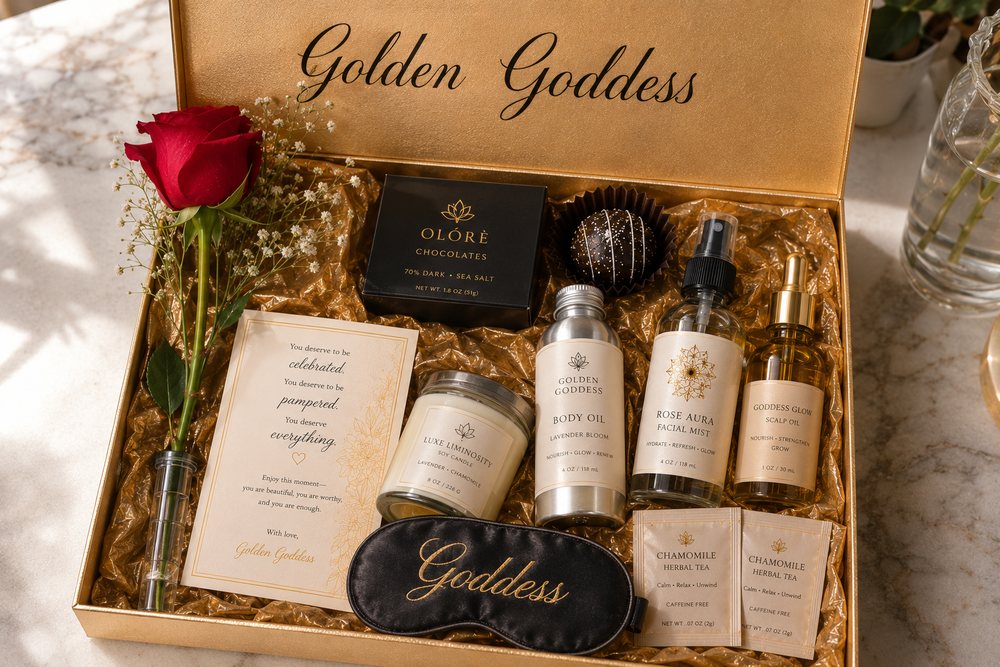 Golden Goddess Box (Get a box once every month, once every other month, or once every 3 months)